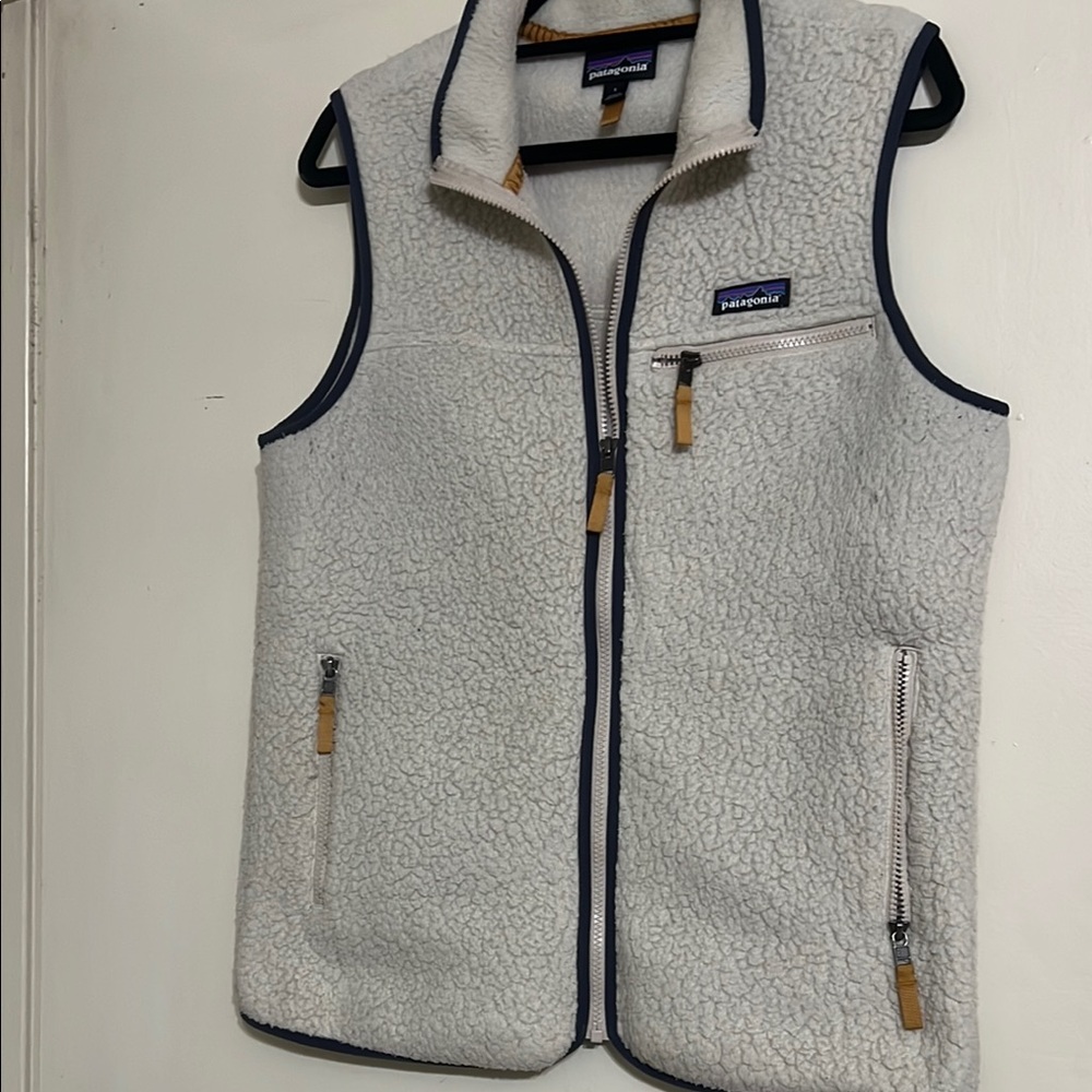 Patagonia White Fleece Vest